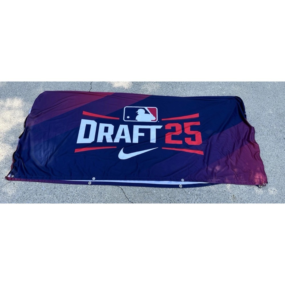 2025 MLB Draft Nike Double Sided Barrier Banner Official Event Display 78x34